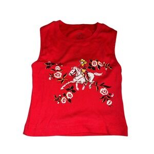 Urban Outfitters Red Cowgirl Graphic Tank Top Size S